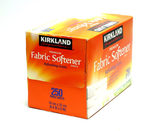 Giấy thơm, giấy làm mềm vải cho quần áo sử dụng cho máy sấy – Kirkland  Signature premium Fabric Softener 